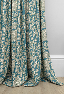 Land & Shore Rowallane, Teal - Made to Measure Curtains